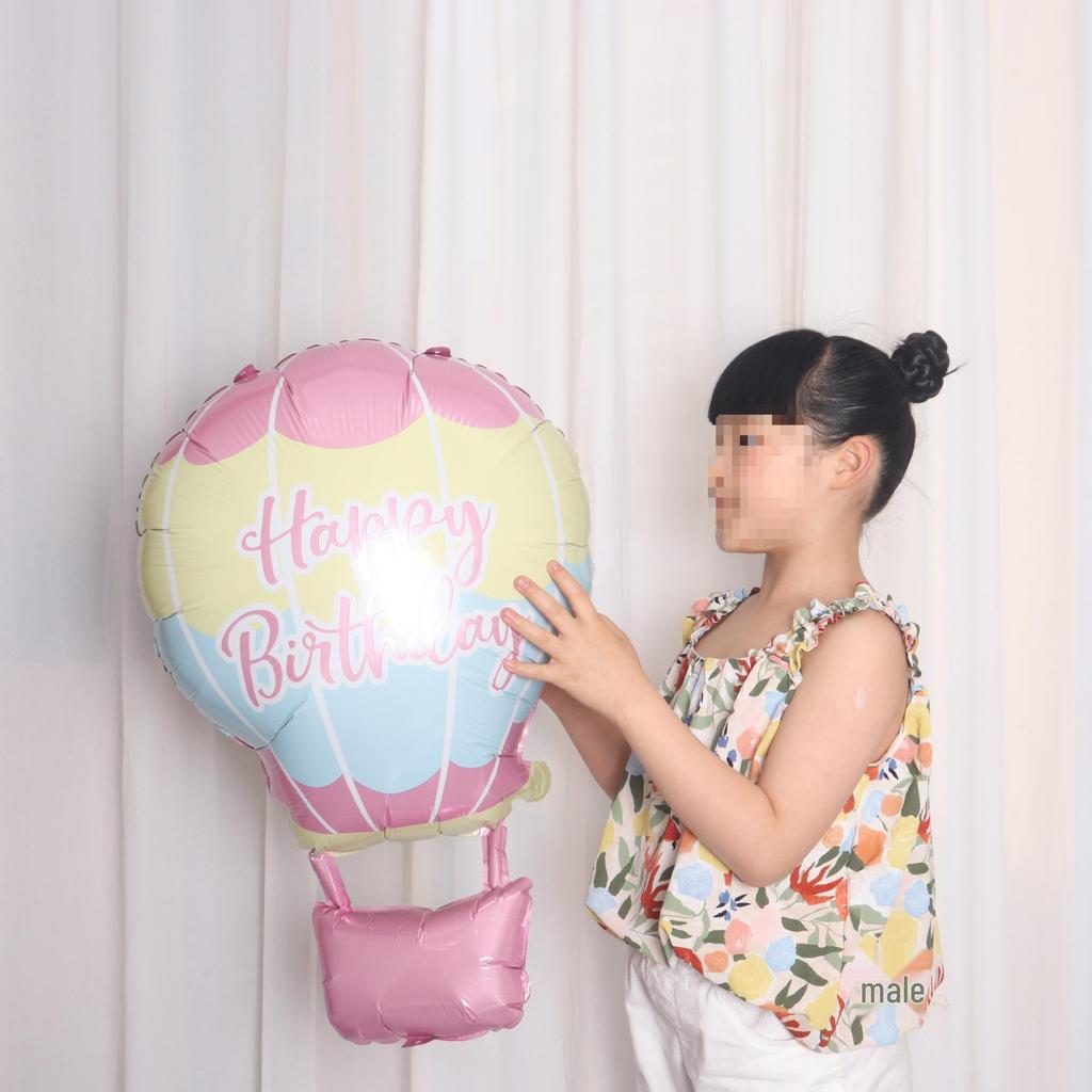 Gradient Rainbow Balloon with Crown for Girl's First Birthday Party Background Decoration