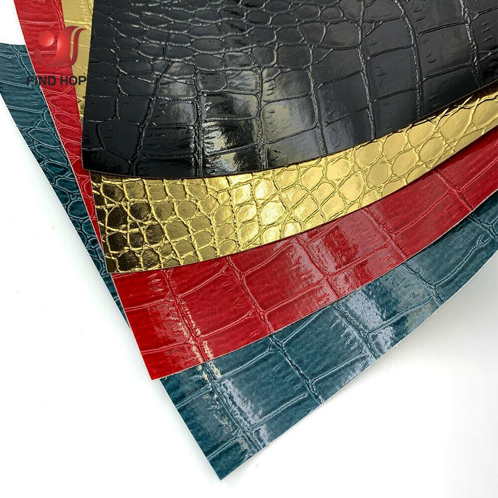 20*120CM Krokodilmuster PU Synthetik Kunstleder Stoff Vinyl Geprägt Polsterung Geldbörse Box Tasche Handwerk DIY Ohrring