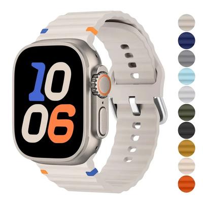 Silicone Strap for Apple Watch Ultra Band 49mm 46mm 45mm 42mm 44mm 40mm 41mm Correa Bracelet Belt iWatch Series 10 9 8 6 7 5 SE