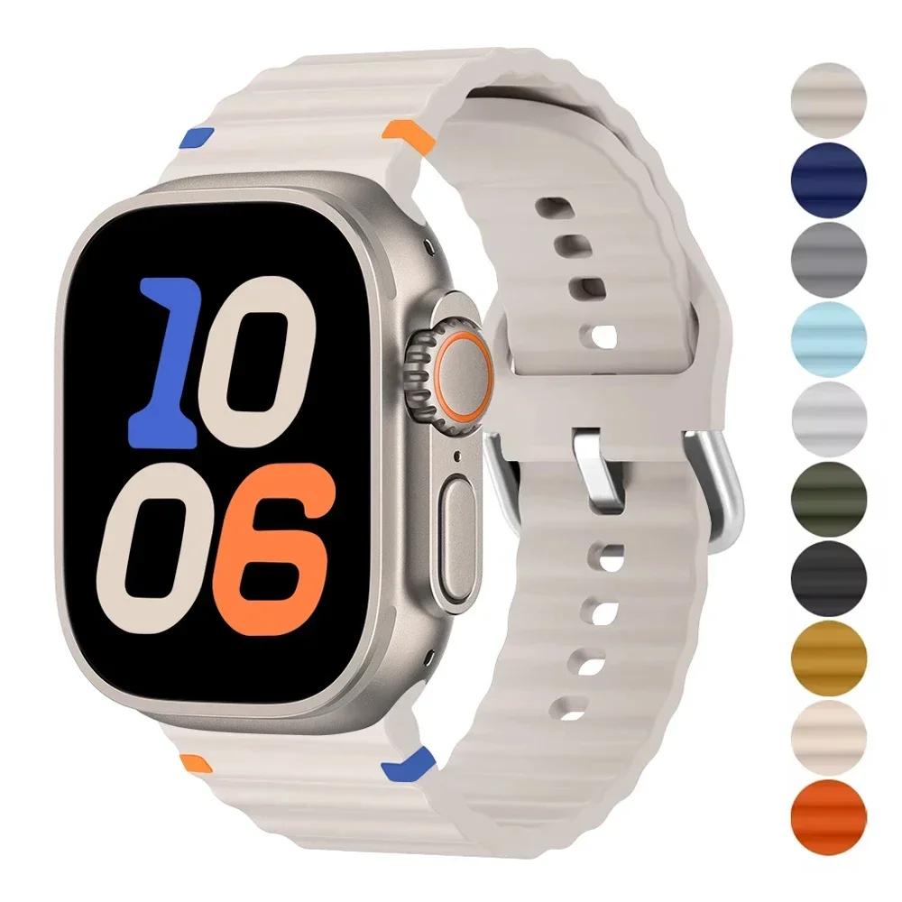 Silikonarmband für Apple Watch Ultra Band 49mm 46mm 45mm 42mm 44mm 40mm 41mm Armband Gürtel iWatch Serie 10 9 8 6 7 5 SE