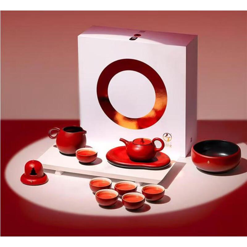 Edenus Red Glaze Ceramic Tea Set