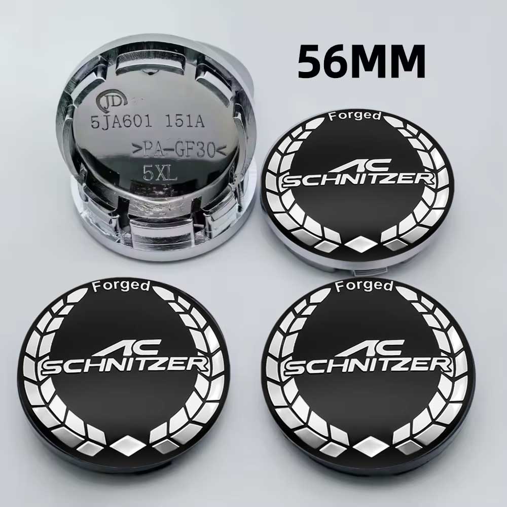 4 Stück 56mm Für AC SCHNITZER Emblem Auto Radnabenkappen Aufkleber Felge Radkappen Radnabenabdeckung Für E36 E46 E60 E90 E91 E92 E93 F30 F20 M3