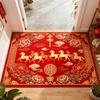 VIKAMA Spring Festival Red Horse Pattern Rug Non-Slip Mat 2026 Year of the Horse Spring Festival Living Room Doormat Home Decor