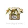Elegant Artificial Flower Garland Basket Ornament for Wedding Home Decoration Spring Summer Supplies