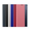 Flip-Schutzhülle mit Seitenfenster und Ständer Galaxy S22 Ultra S21 FE M33 Note20 Business-Stil PC-Leder-Hybrid