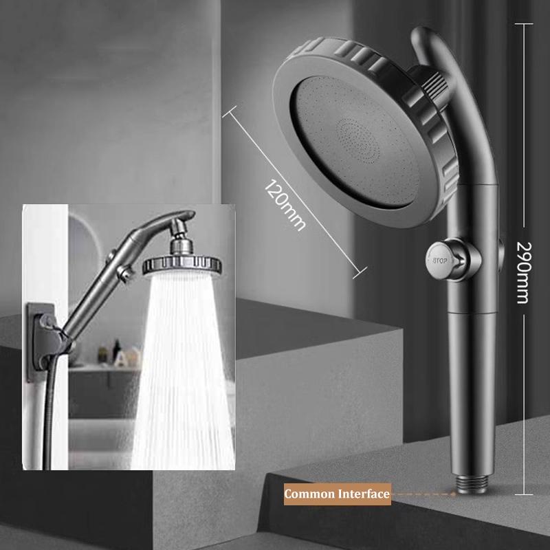 Handheld overhead shower head dual-purpose booster shower head elbow bathroom accessories shower set large water outlet