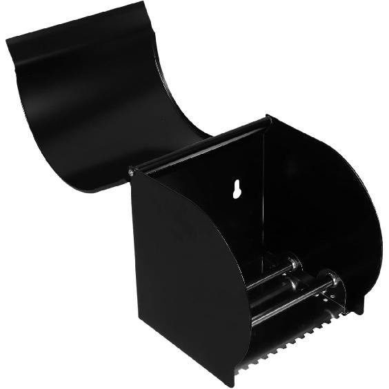1pc Wall-Mounted Tissue Box Stainless Steel Tissue Case Bathroom Storage Holder with Easy Installation Stylish Black Design