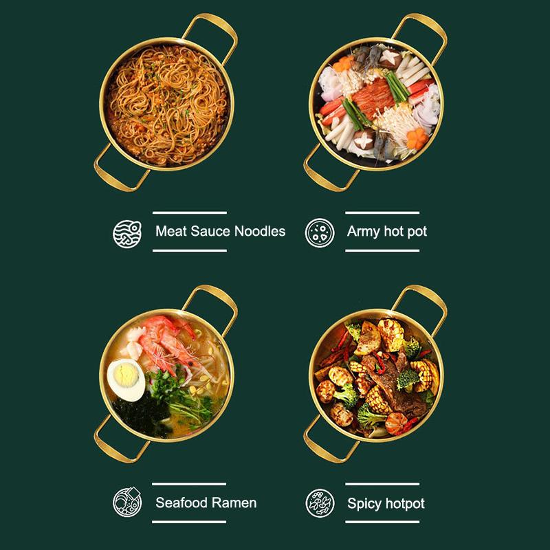 Food Grade Stainless Steel Pot With Dual Handles For Home Commercial Use  Pot Seafood Ramen Dry Pot
