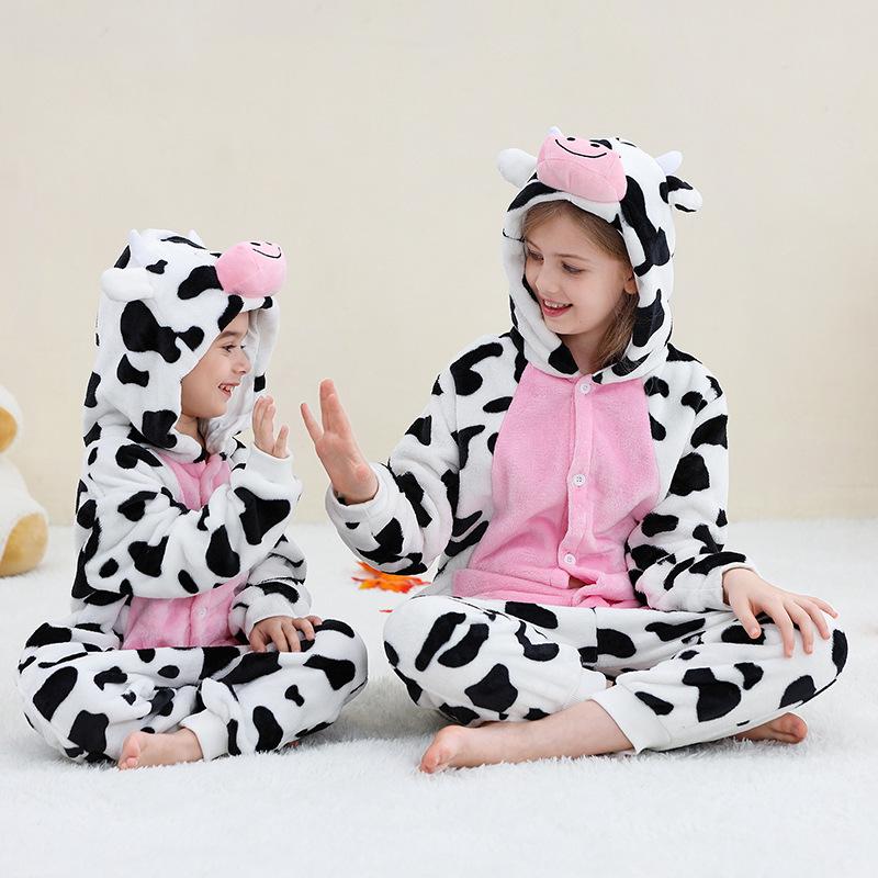 Michley Kids & Teens Animal Flannel Onesie - Homewear & Party Outfit