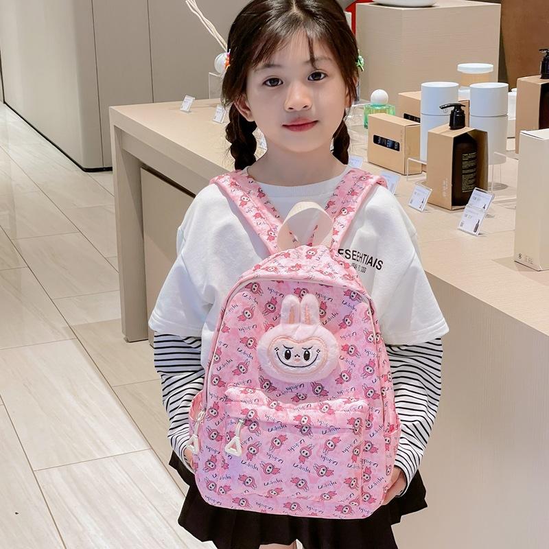 Cartoon Cute Boys And Girls Backpack Cute Doll Foreign Style Printing Primary School Bag Children Bag