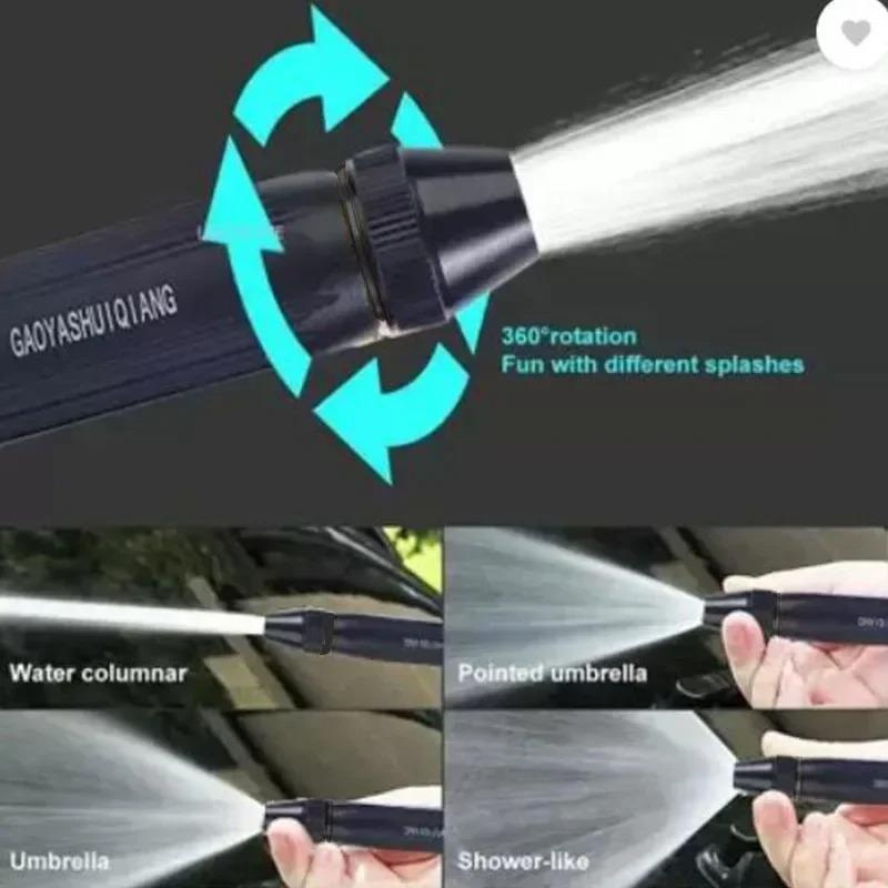 Portable Car Wash Gun High-pressure Wash Gun Head Nozzle Adjustable Connector Household Car Wash Machine Watering Hose Nozzle