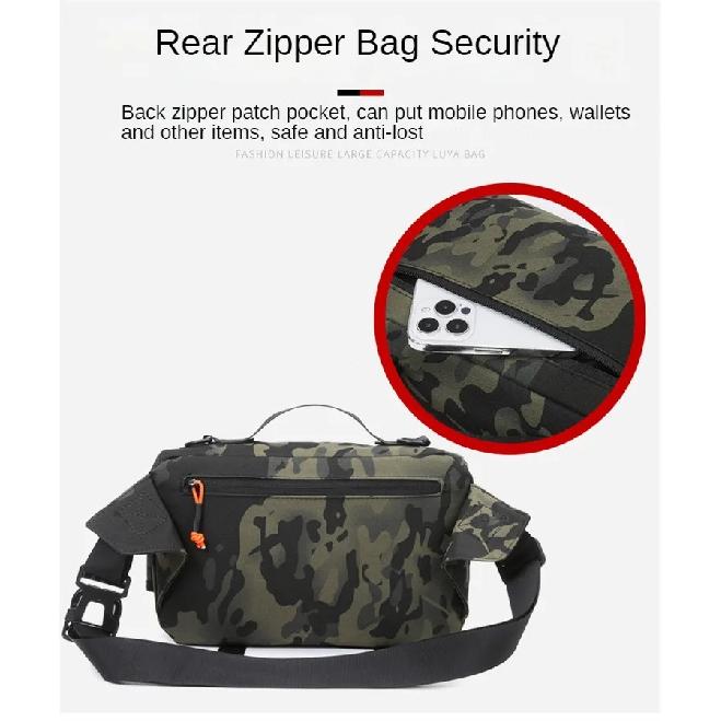 Fishing Chest Waist Bag Tactical Outdoor Travel Sports EDC Fishing Lure Bags Hunting Camping Hiking Cycling Pack Molle Pouch