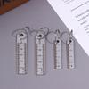 1PCS Stainless Steel Mini Ruler With Keychain - Measuring Tool For Office And School Supplies (Anti-Loss Measuring Ruler)