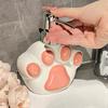 Funny Cats Shape Ceramic Liquid Soap Dispenser With Press Pump Liquid Hand Wash Bottle Soap Holder For Home Bathroom Use