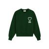 Solid Color Heart Logo Classic Crewneck Sweatshirt Men Sweatshirt Green A20HJ037-747