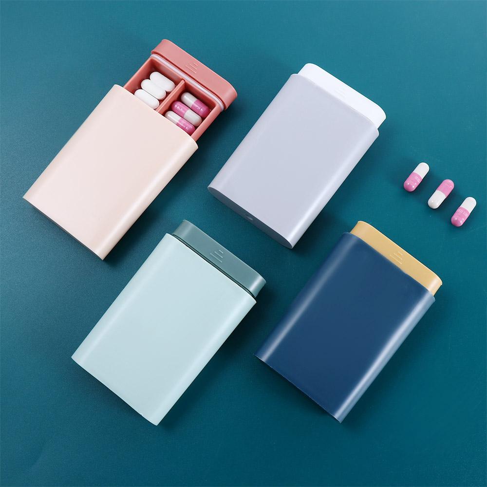 Sealed Travel Tablet Medicine  Kit Pill Splitter Holder Pill Case Dispenser Pill Medicine Box