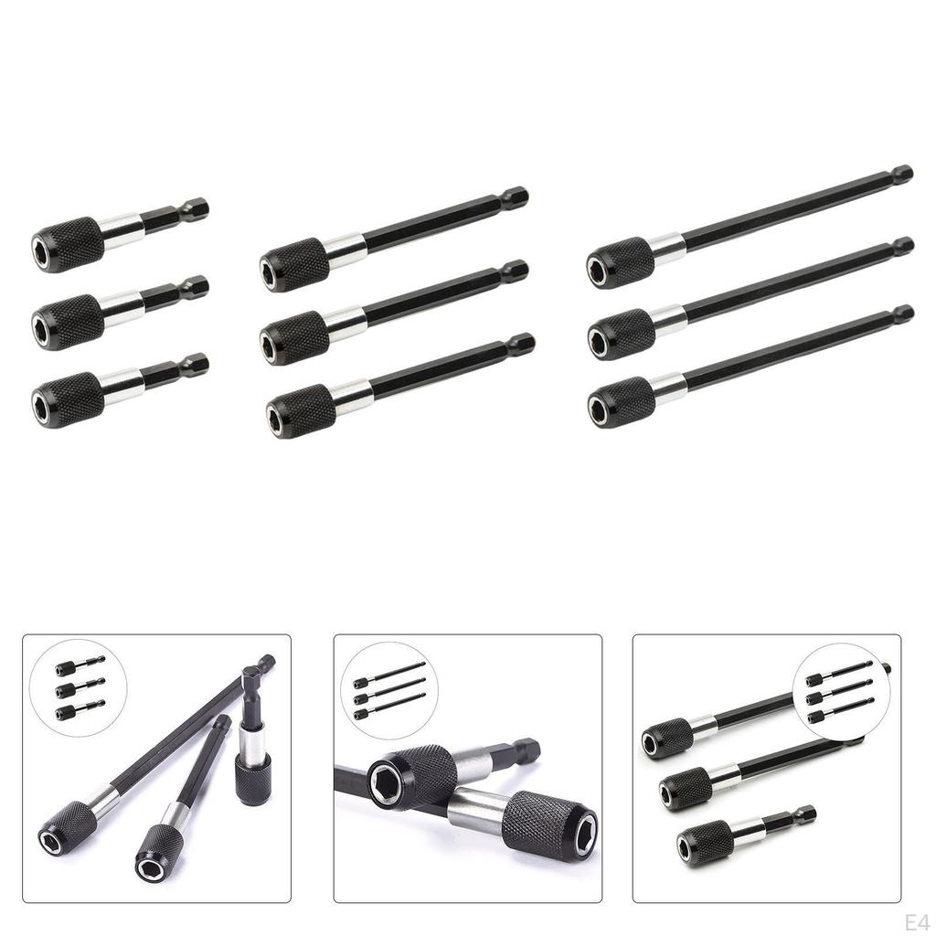 Bit Holder Extension Hexagon Rod Conversion Connect Metal Drill Adapter