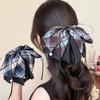 Vintage Plaid Butterfly Knot Hair Clip Women's Back Of Head Bun Shark Hair Clip Hair Accessories