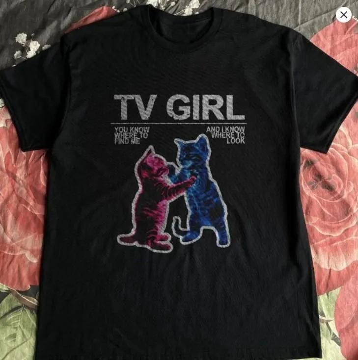 Tv Girl Tshirt, French Exit Album Tee, Cute Indie Band Tee, Lovers Rock Shirt, Tv Girl Band Tee, Music Band Graphic Shirt S разноцветный