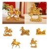 Horse Statue, Alloy Collectible Home Decor Horse Figurine Animal Sculpture for Bookcase Cabinet Fireplace Office Entrance