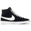 Nike Blazer Black Suede Slip Resistant Mid Top Skateboard Shoes Women's Black White AV9376-001