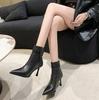 Fashion High Heels Ankle Women's Boots Pointed Toe Sexy Shoes for Women 2025 New Side Zip Classic Daily Boots Women Boots Botas Heels