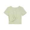 One Luxe Logo Print Pullover Comfortable Quick-Dry Soft Casual Crew Neck Short Sleeve T-Shirt Women Tops Light-Olive-Green HF6182371