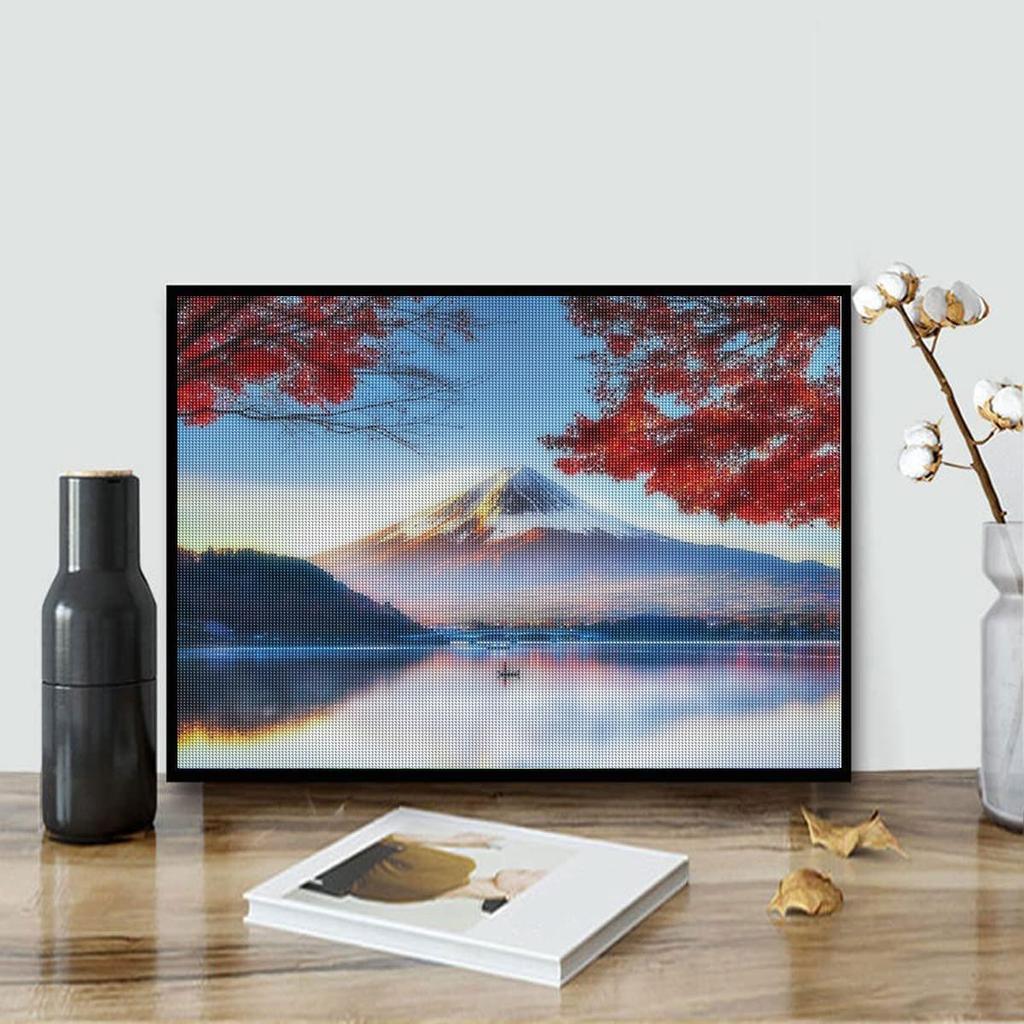 5D Diamond Painting Mountain Embroidery Full Round Rhinestones Mosaic Landscape Home Decoration 30x40cm/12x16inch