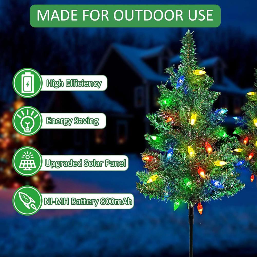 Solar Yard Decorations For Christmas Decorative Xmas Tree For Garden Party Decorations