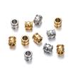 10Pcs Stainless Steel Big Holes Spacer Beads 4-10mm Charm Loose Bead for Jewelry Making DIY Bracelets Necklace Jewelry Making