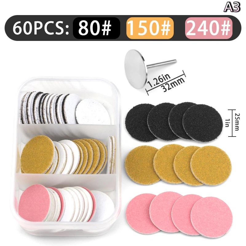 

Foot Dead Skin Sandpaper Replaceable With Disc Pedicure Polishing Disc Cuticle Calluse Remover File Electric Pedicure Tools as the picture