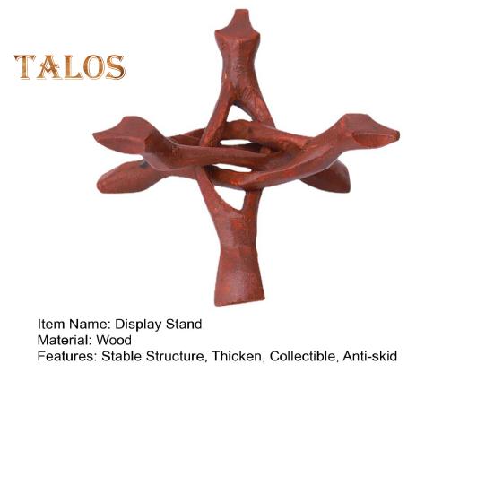 Suport cu trepied din lemn sculptat manual Suport pentru decorațiuni pentru cameră Suport decorativ pentru bol Suport cu bile de cristal Sferă Geodă Suport de prezentare din lemn