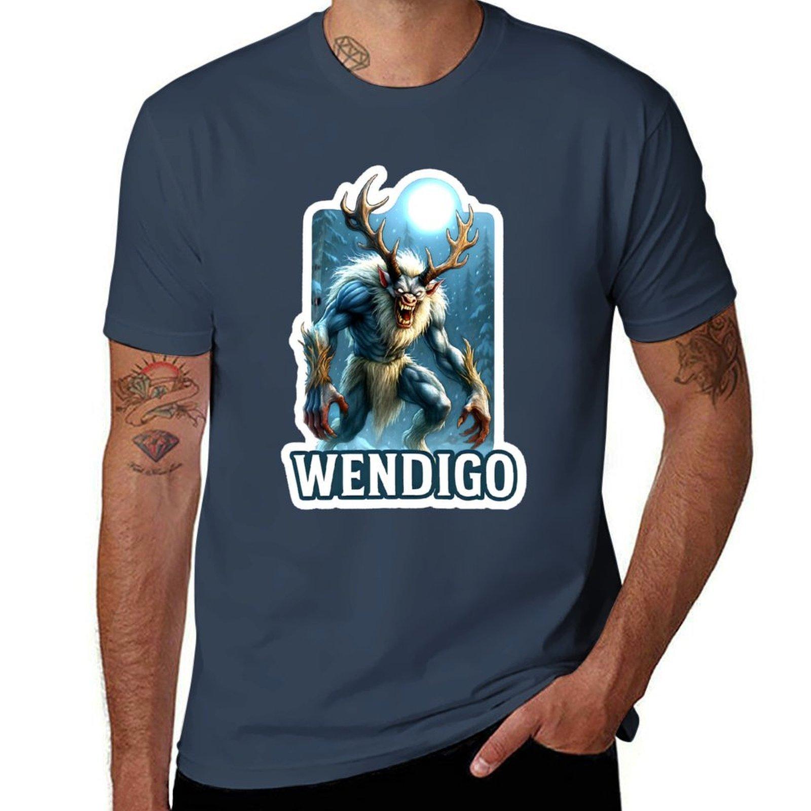 Wendigo Folklore Monster Horror Art Tshirt Lightweight Sport Basic Tshirt S