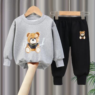 Boys and Girls Suits, Children's Spring and Autumn Sweaters, Two-piece Korean Version of Handsome Middle-aged Children's Clothes