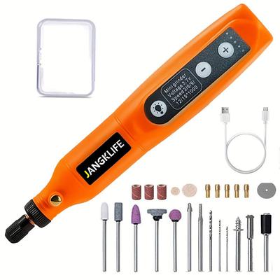 Mini-Akku-Drehwerkzeuge, USB-Ladeschleifer-Set, kabelloser Gravurstift, DIY polnisches Dreh-Schnitzwerkzeug-Set
