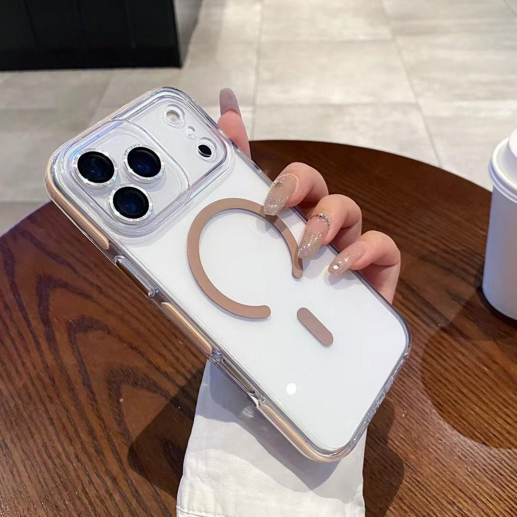 Eiskristall Geeignet für IPhone17proMax Magnetische Handyhülle Apple 16 Hawk Objektivfolie 15 Transparente Sturzsichere Hülle