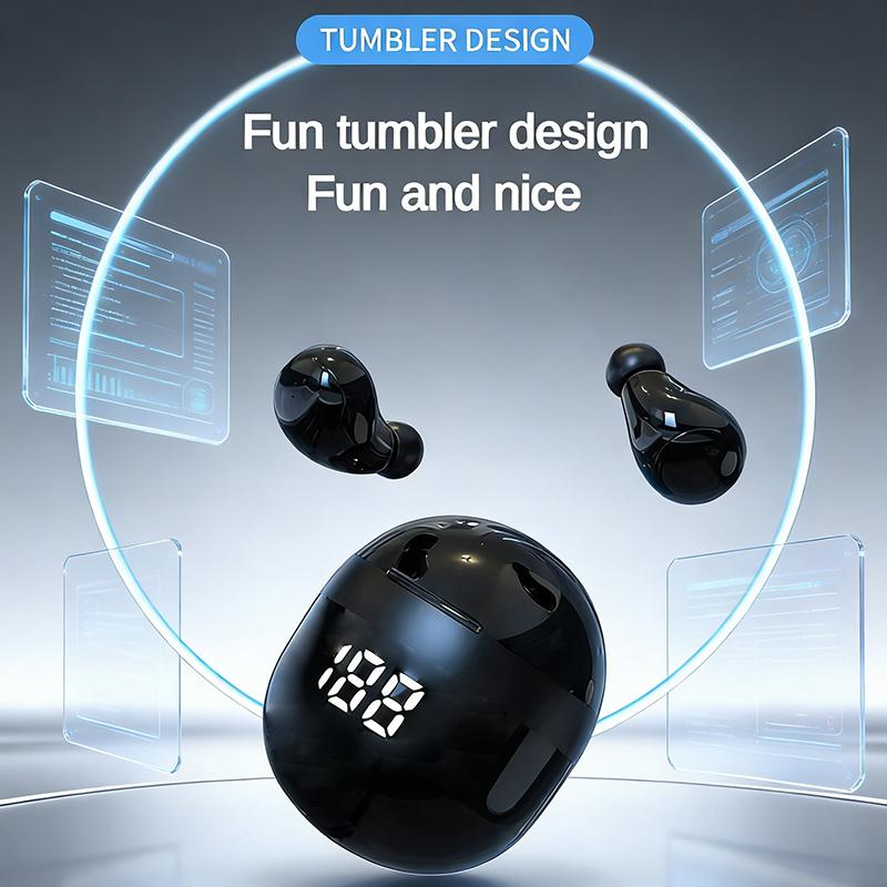 SK18-Auricolari Wireless Invisibili per Dormire Versione Bluetooth 5.3 Mini Auricolari Cuffie Cancellazione del Rumore Controllo Touch