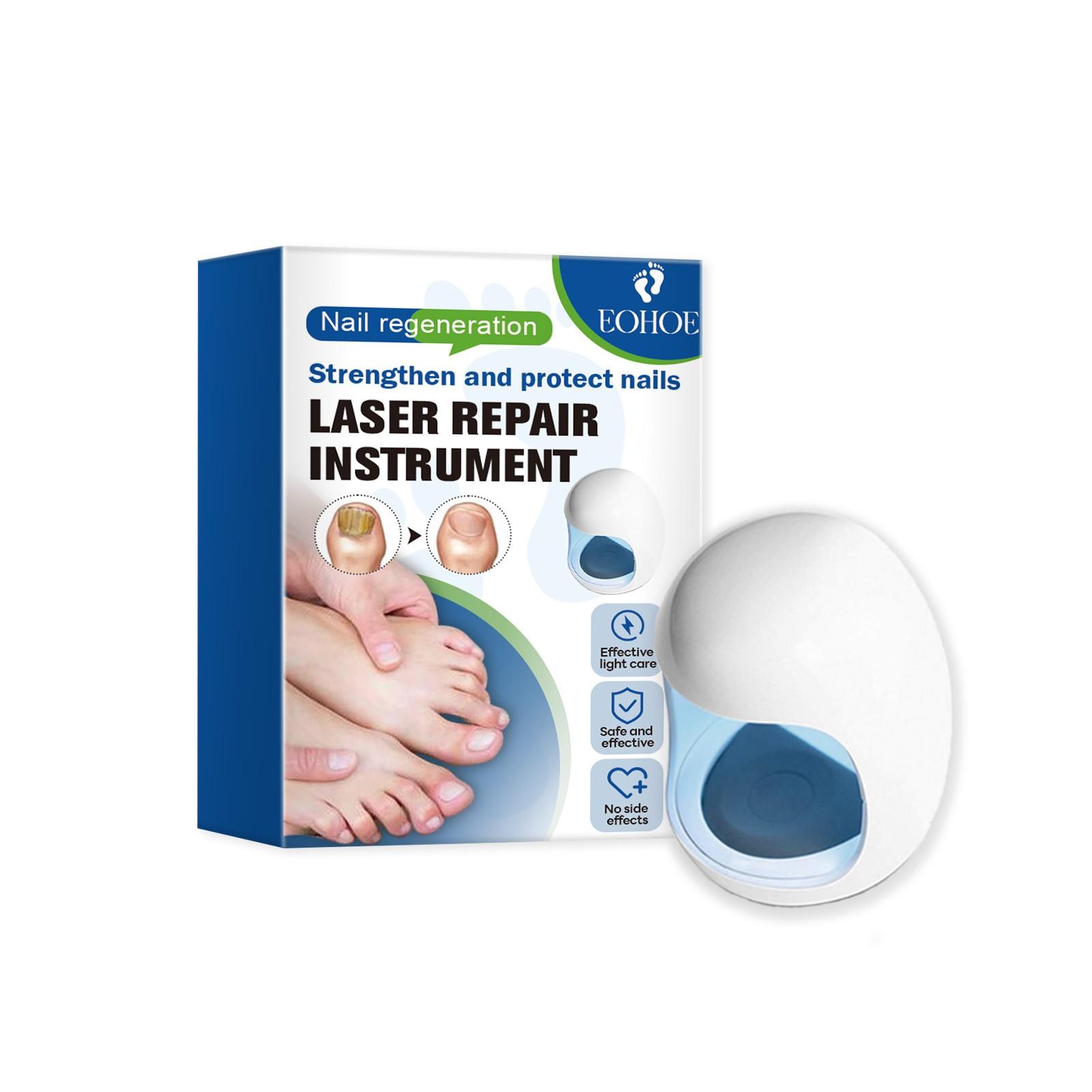 

Регенератор грибка для ногтей, светодиодный свет, активируемый для обесцвечивания ногтей на ногах, очищающее световое устройство от грибка для ногтей на ногах, 1 шт. белый