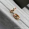V Gold High Polished Earrings Color Gemstone Jewelry Women