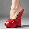 Ultra 18CM hoge wighak sandalen platform peep toe vrouwen sexy fetish schoenen