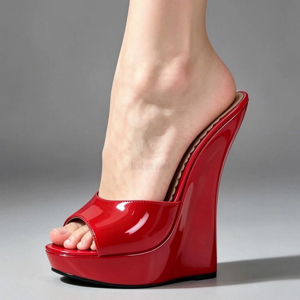 Ultra 18CM hoge wighak sandalen platform peep toe vrouwen sexy fetish schoenen