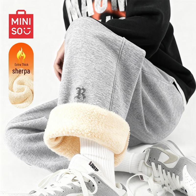 MINISO Men's Winter Fleece Lined Jogger Pants