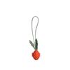 Pendentif porte-clés tissé à la main, pendentif pour sac à main pour femme en cuir véritable motif radis de dessin animé, pendentif de sac simple et tendance.