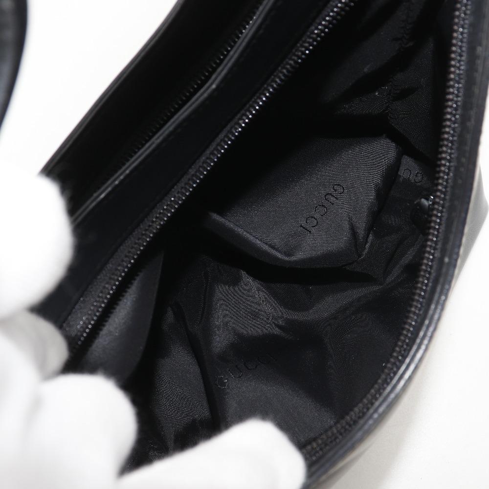 GUCCI Shoulder Bag 001.3778 black leather Women Used