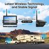 Magnetic Solar Monitor Wireless Backup Camera System with HD 1080P Rechargeable Remote Control DVR with Loop Recording for and Trucks 7" RVs, Campers,
