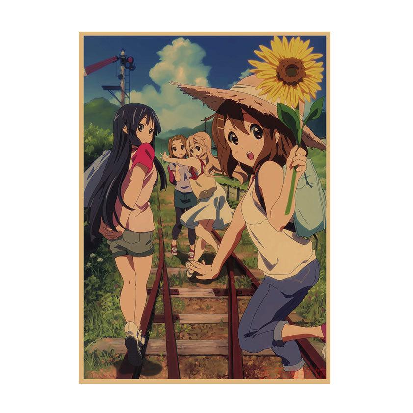 

K-ON! Music Anime Kraft Paper Poster for Dorm, Bar & Cafe Wall Decor 29.7X42cm(A3 size）