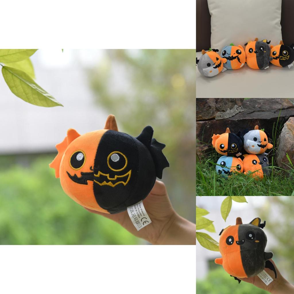 Adorable Halloween Bat Plush Toy Featuring Unique Pumpkin Design Perfect For Festive Decor