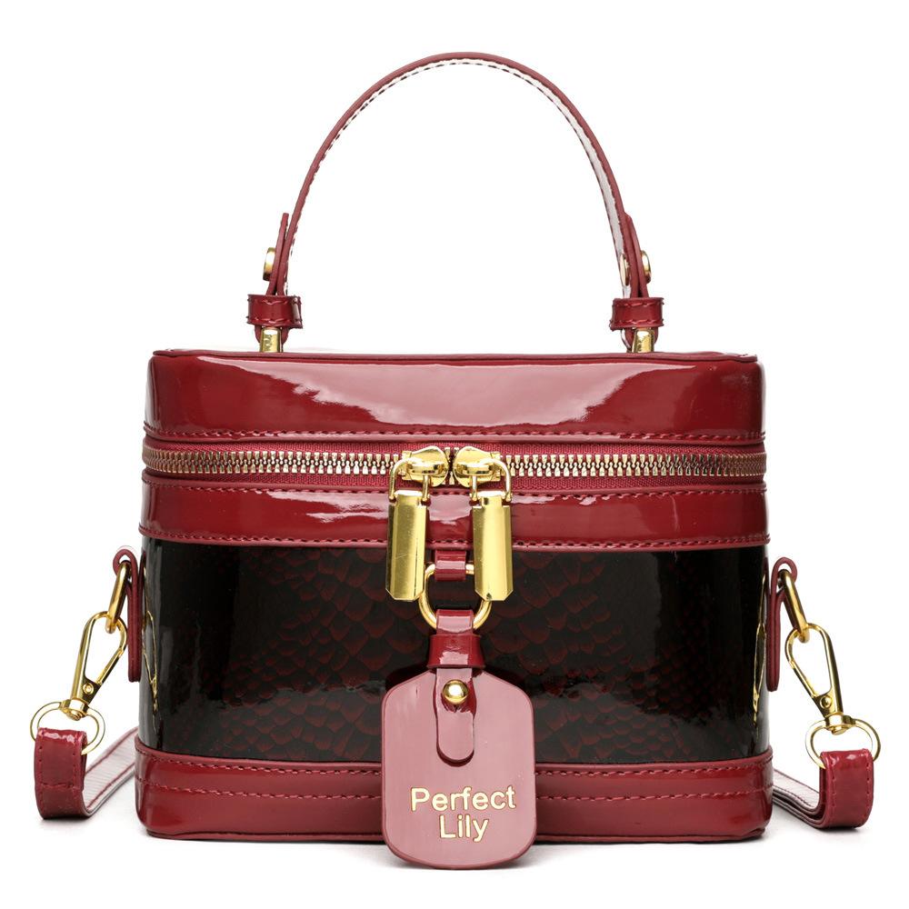 

Ретро Сумка-Коробка, Модна та Стильна Кольорова Контрастна Клаптева Універсальна Сумка через Плече червоний