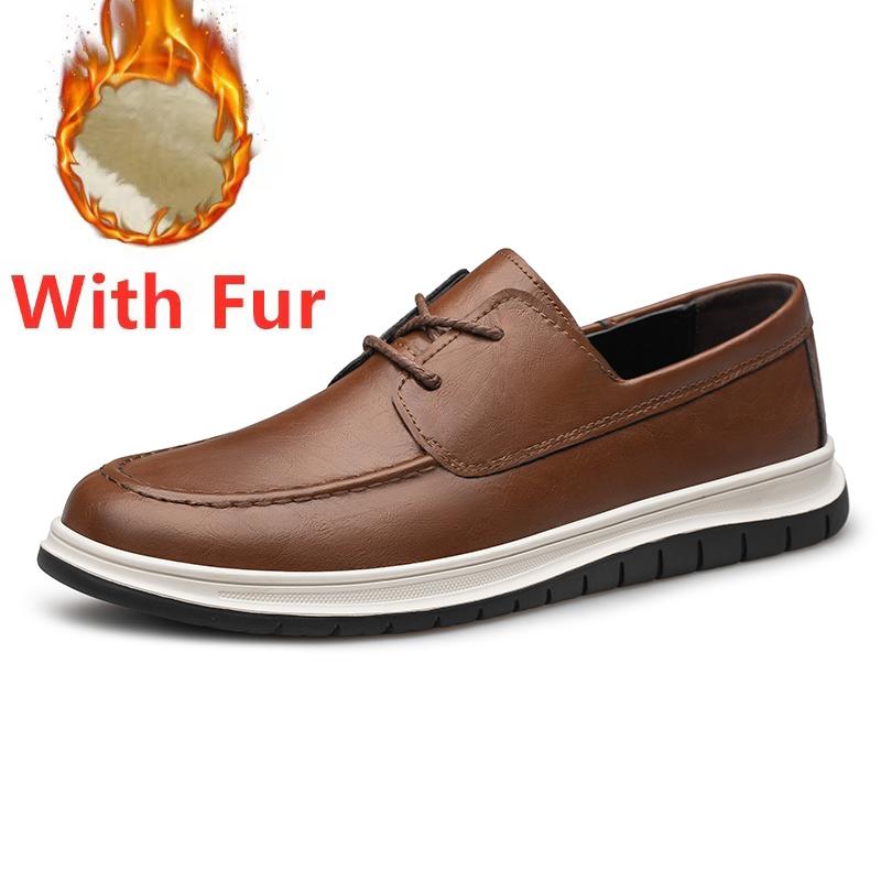 

Новое поступление, повседневная обувь для мужчин на шнуровке, теплые плюшевые меховые зимние туфли на плоской подошве для мужчин, мокасины ручной работы для отдыха, прогулок, мужская обувь для вождения 45