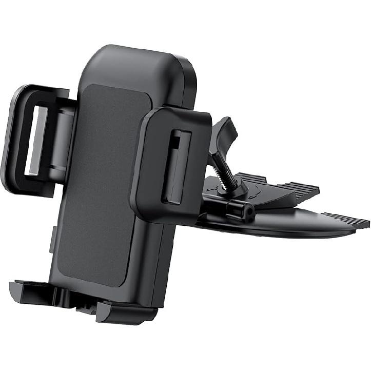 Cell Phone Holder for Car, CD Slot Car Phone Mount, One Button Release Easy Installation CD Player Car Phone Holder Mount Compatible with iPhone 17